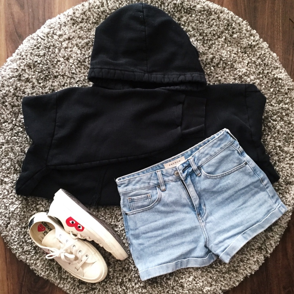 Stylenada Washed Black Hoodie